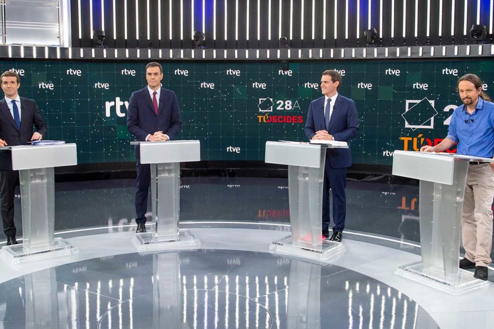 Debate a cuatro RTVE politicos tema energetico y energias renovables